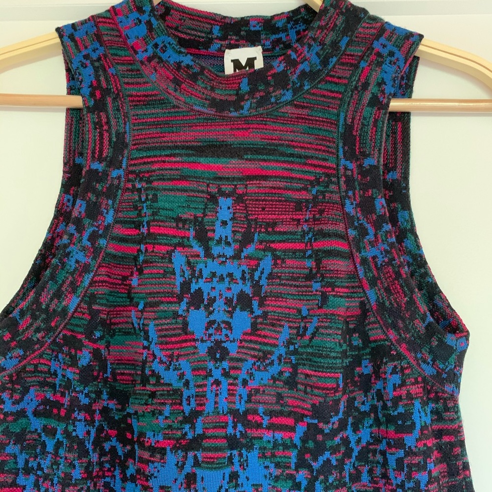 Missoni authentic multicolored Racerback Knit Body-Con Dress